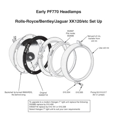                                             PF770 Headlamp Backshell - Early Pattern
                                           