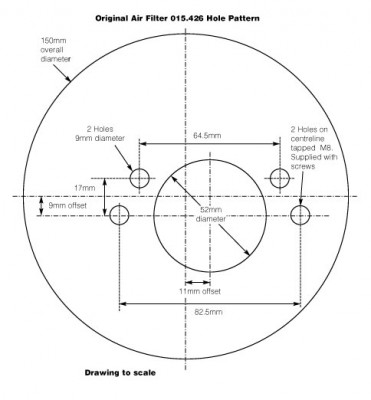                                             Air Filter for SU 2 in Jaguar C Type Rear
                                           