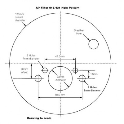                                             Air Filter for SU 1 1/4 in H2/HS2 Offset
                                           