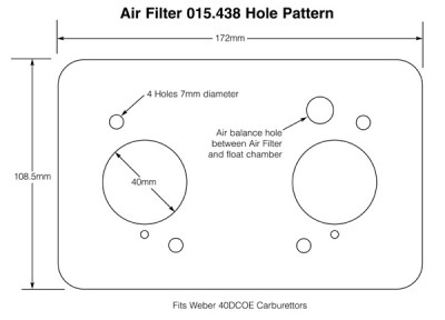                                             Air Filter for Weber 40DCOE
                                           