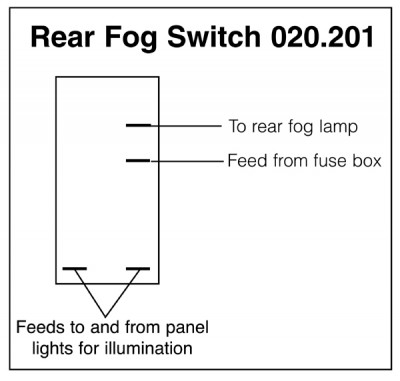                                             Rear Fog Rocker Switch Off-on
                                           
