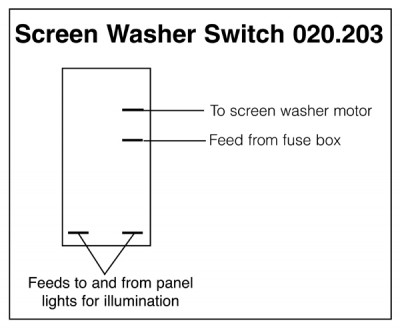                                             Windscreen Washer Rocker Switch Push on
                                           