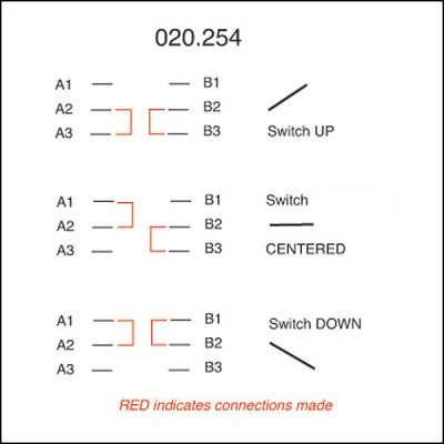                                             Toggle Switch - Off-On-On with Lucas Lever - 6 Terminals
                                           