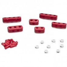 Clamp Set - 8 Cylinder Red  with Ignition Lead Markers