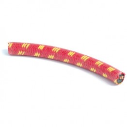 Copper Core HT Lead Cotton Braided - Red/Yellow. Sold per Metre