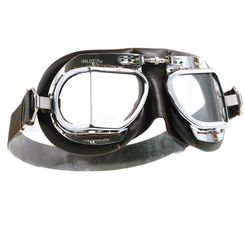 Mark 49 Goggles - Chrome/Brown Leather image #1