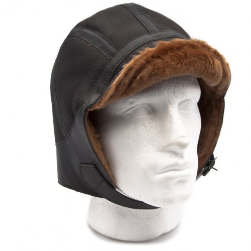 Moffat Sheepskin Flying Helmet, Small (Brown) image #1