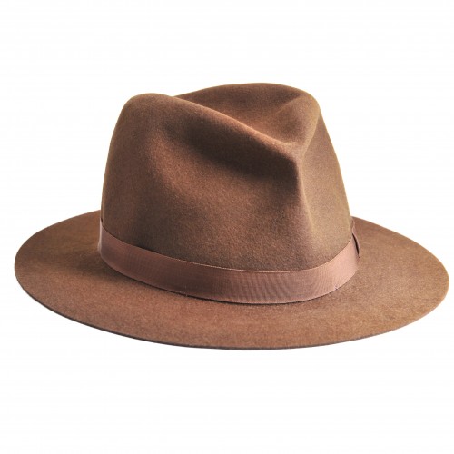 Fedora Hat, Large - Brown image #1