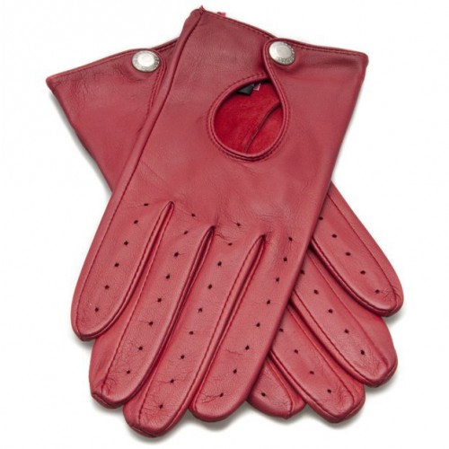 Dents Ladies Driving Gloves, Small with Keyhole Back - Berry image #1