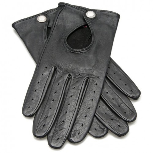 Dents Ladies Driving Gloves, Small with Keyhole Back - Black image #1