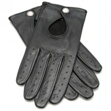 Dents Ladies Driving Gloves with Keyhole Back - Black
