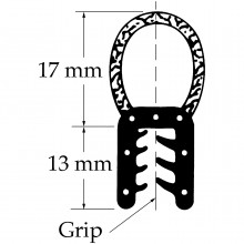 Top Tube Seal. Sold per Metre