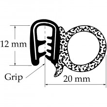 Side Tube Seal. Sold per Metre