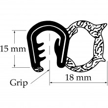 Side Tube Seal. Sold per Metre