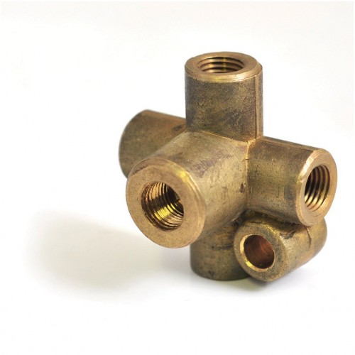 5-way Connector for 3/16 Pipe (4x 3/8 UNF  1x 1/8 NPT) image #1