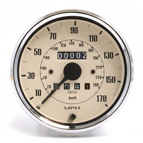 Smiths Classic 100mm Speedometer 0-170mph - Mechanical - Magnolia image #1