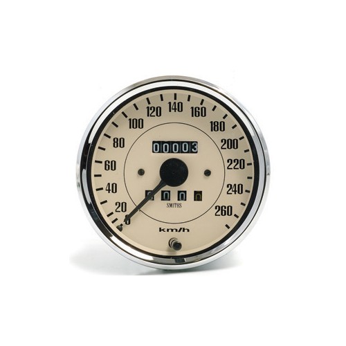 Smiths Classic 100mm Speedometer 0- 260kph - Mechanical - Magnolia image #1