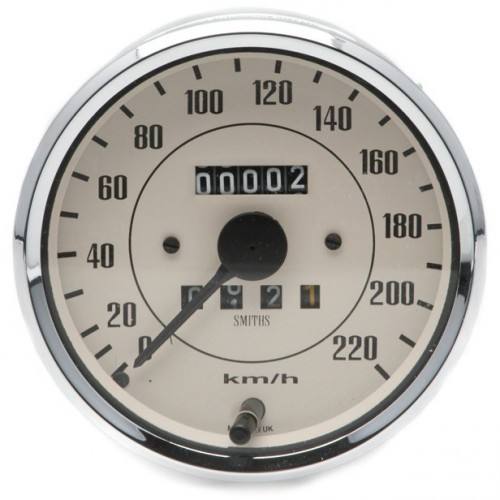 Smiths Classic 100mm Speedometer 0- 220kph - Mechanical - Magnolia image #1