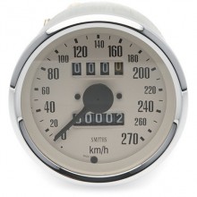 Smiths Classic 80mm Speedometer 0-270kph - Mechanical - Magnolia