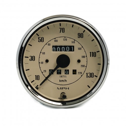 Smiths Classic 100mm Speedometer 0-140mph - Mechanical - Magnolia image #1