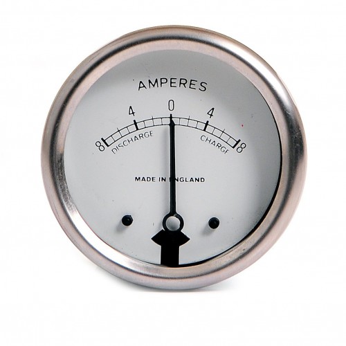 Ammeter 8-0-8 White Dial image #1