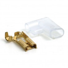 6.4mm Right Angled Lucar Connector and Cover - Pack of 5