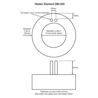                                             Heater Element without Motor Plate
                                           
