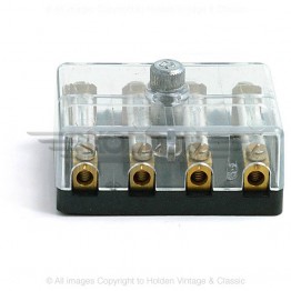 Fuse Box for 4 Continental Fuses with Clear Cover