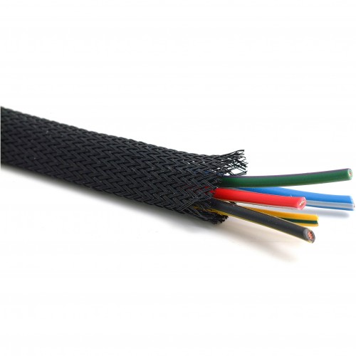 Braided Sleeving. 10mm diameter, expands to 14mm. Sold per Metre image #1