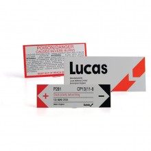 Lucas Type Battery Label Set