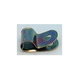 Zinc Plated Steel Cable Clip 9.5mm (5mm Fixing Hole). Supplied in Packs of 25