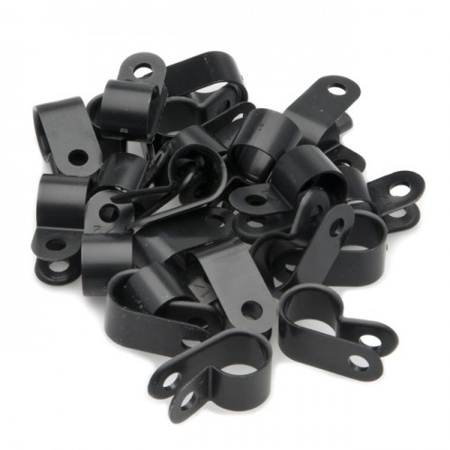 Plastic Cable Clip 12.7mm (5mm Fixing Hole). Supplied in Packs of 25 image #1