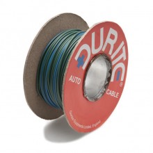 Wire 14/0.30mm, 8 amp, Green/Blue. Sold per Metre