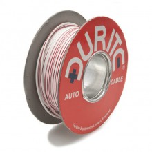Wire 14/0.30mm, 8 amp, White/Red. Sold per Metre