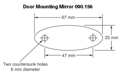                                             Door Mirror - Universal - Flat Glass
                                           