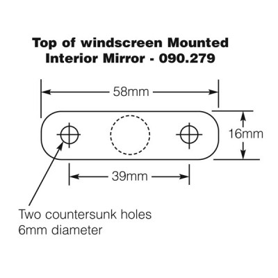                                             Dash or Top of Windscreen Mounted Interior Mirror
                                           