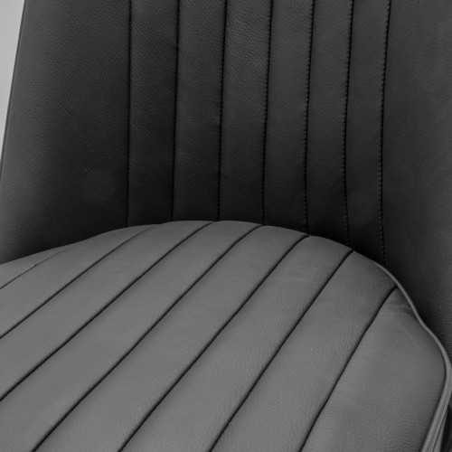 Vintage Style Bucket Seats in Black Leather - Wide Version image #2