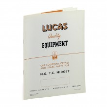 MG TC Lucas Spares Parts List