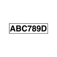 Adhesive Numberplate - White