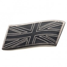 Union Jack Enamelled Adhesive Badge - Nickel/Black