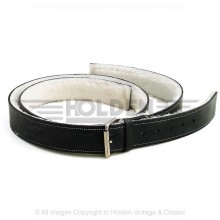 Lined Leather Bonnet Straps - Black/Chrome 2 in wide