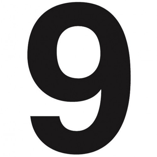 Standard Race 11" Black Numbers. Supplied as a pack of 63 digits image #1