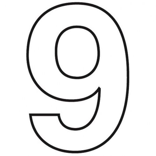 Standard Race 11" White Numbers. Supplied as a pack of 63 digits image #1