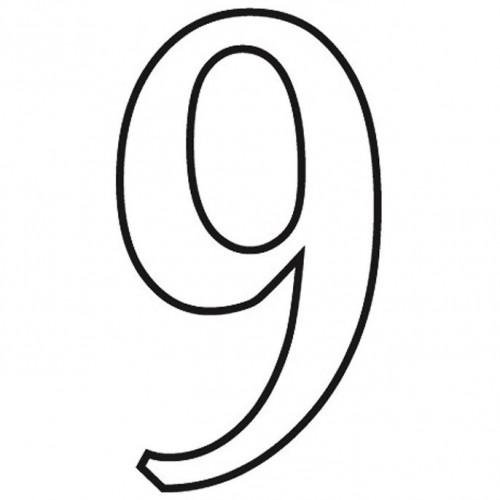 GP Race 11" White Numbers. Supplied as a pack of 63 digits image #1