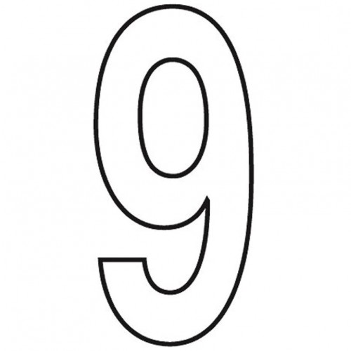 Slimline 11' White Numbers image #1
