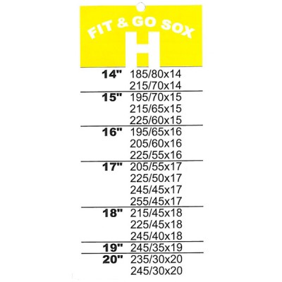                                             Fit and Go Snow Sox - Size H
                                           