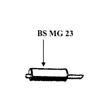 BELL STAINLESS STEEL  EXHAUST REAR SILENCER FOR MGB