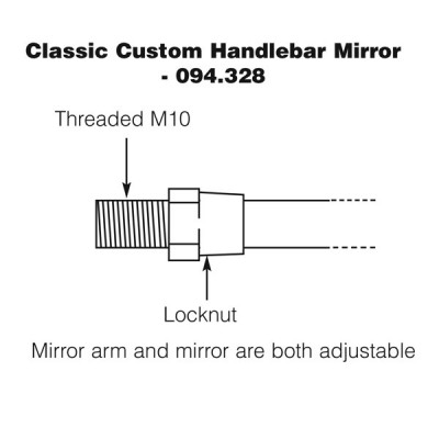                                             Handlebar Mirror - Classic Custom
                                           
