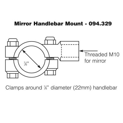                                             Mirror Mount for Handlebar Mirrors
                                           