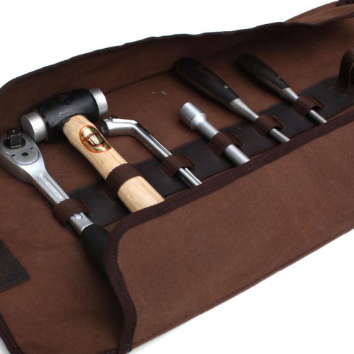 Canvas Tool Roll With Holden Logo - Brown - Holds 14 tools image #3